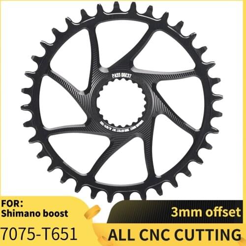 New Pass Quest 3mm Offset 38/4042/44t Mountain Bike Narrow Bicycle Sprocket For Deore Xt M7100/8100/9100 Shimano 12s Boost Crank