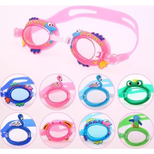 Lovely waterproof and antifogging childrens swimming goggles kids glasses