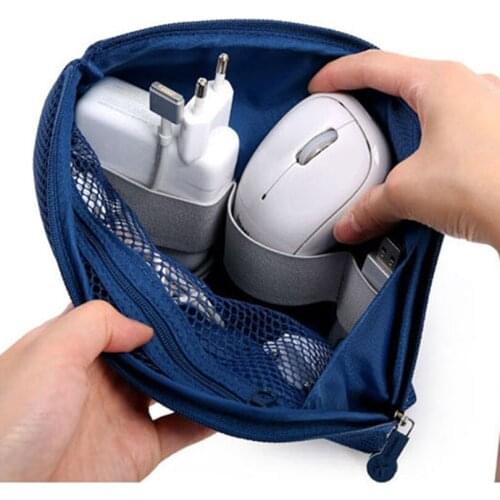 NEW Travel Data cable Neatening Charger Organizer Headphone Winder Earphone Cord Wrap Boxes Storage Bag Wire Holder