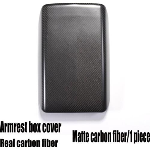 Suitable for Tesla model y real carbon fiber central control armrest box decorative frame model 3 armrest box cushion