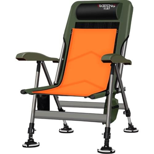 Large size lying down portable multi-functional fishing chair comfortable and safe all terrain folding fishing chair aviation al
