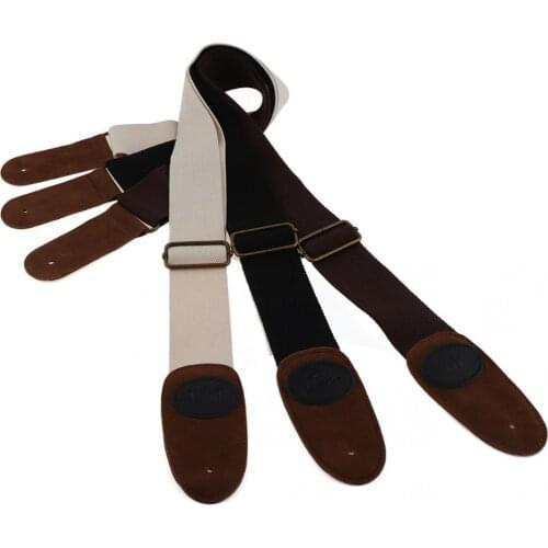 Adjustable Durable Pure Cotton Guitar Strap for Acoustic Electric Bass Guitar 3 Colors Optional