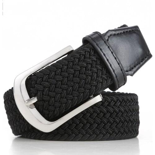 LGFD793 Mens canvas belt woven belt Ms. pin buckle elastic stretch belt male leisure wild tide belts