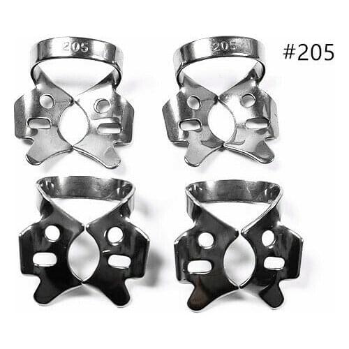 SS 205# Rubber Dam Clamps Clip Dental Barrier Clips Stainless Steel For Big Upper Molars Stainless
