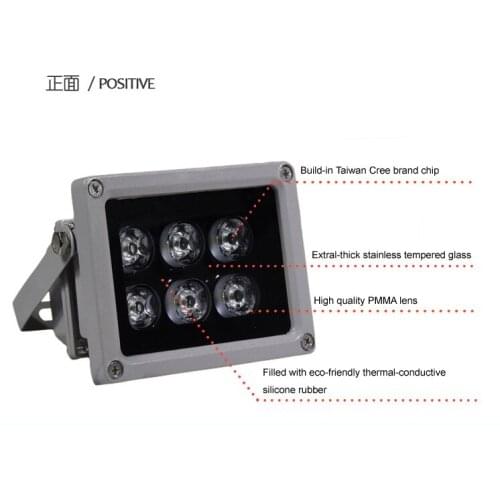 [Seven Neon]AC12V/AC24V/AC220V waterproof 6W Array white light Led lamp fill light Night Vision for CCTV Security monitor