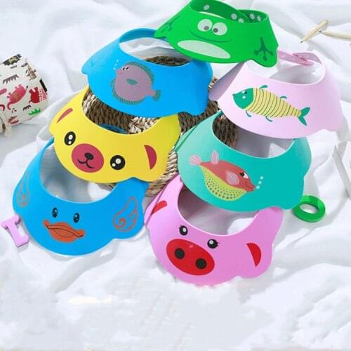 New style shower cap for children, babies over 6 months old, adjustable baby shower caps for boys and girls, protective shampoo