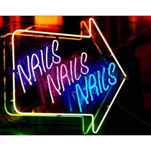 Decorative Light Nails Nails Neon Bulb Light Beer Bar Studio Decorate Lamp Enseigne Lumineuse Window Display Handmade glass Tube