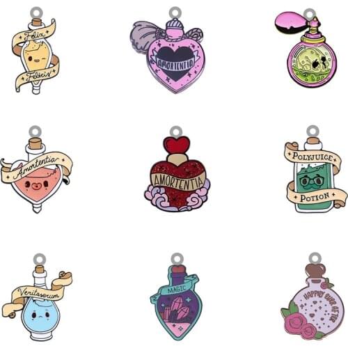 TAFREE Magic Love Potion Acrylic Pendant Epoxy Jewelry Making Pendant Earrings Necklace Parts