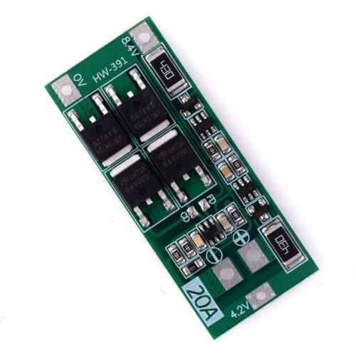 Top 2S 20A 7.4V 8.4V Li-Ion Lithium Battery 18650 Charger Pcb Bms Protection Board