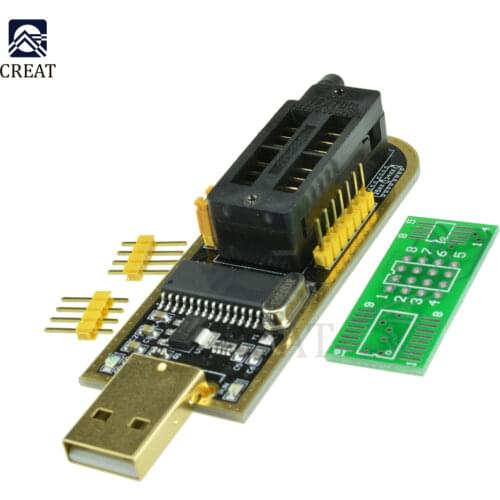 USB Programmer WCH341A Series 24 EEPROM Writer 25 SPI Flash BIOS Board Module USB to TTL 5V-3.3V Software Driver Drive