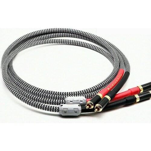 Pair High Quality OCC Silver Plated RCA cable Audio RCA interconnect cable