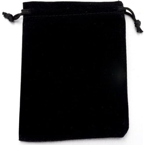 Black Fabric Pounches For Necklace Bracelet Earrings Jewelry Velvet Packaging Bag SBG160001