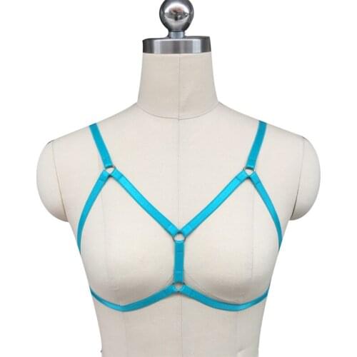 Womans sexy harness belts cage bra handmade cinta liga sexy harness harajuku gothic garter harness belt body cage harness