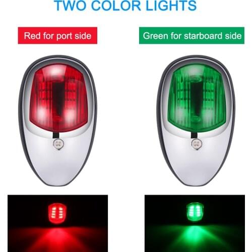 1 Pair Boat Navigation Lights Marine Starboard Port Side LED Light Waterproof for Most Pontoon Yacht Fishing Boat Navigation