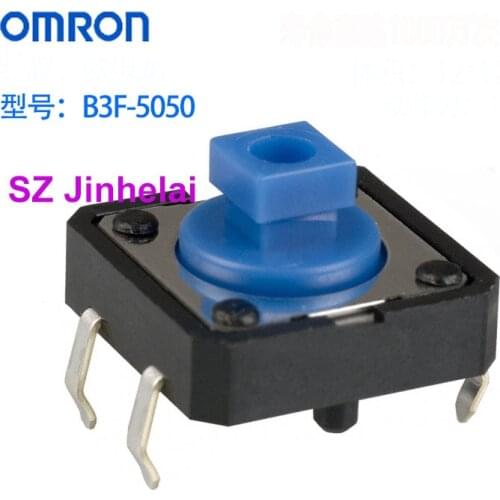 100pcs OMRON B3F-5050 Authentic original TACTILE SWITCH 1.27N,Key button 12*12*7.3mm