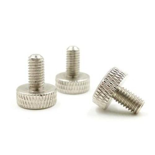 3pcs M3 Hand screw Round head knurling Textured knurled bolt Flat head screws 304 stainless steel bolts 10mm-30mm Length