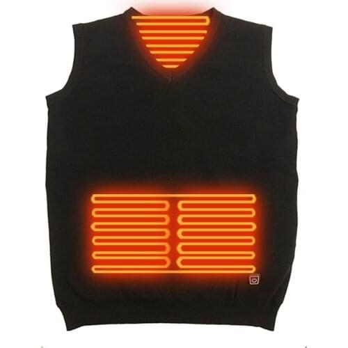 3 Areas Heated Jacket Fashion Men Women Coat Electric heated jacket Thermal Warm Vest Clothes Winter heating vest jacket veste