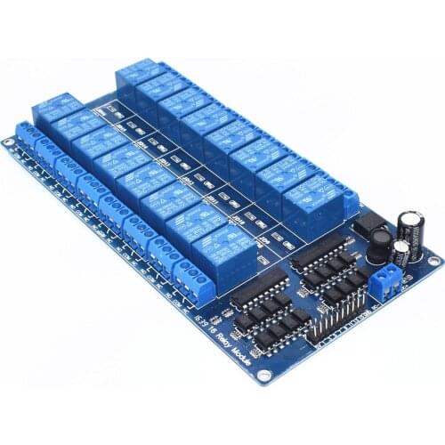 5pcs 12V 16 Channel Relay Module for arduino ARM PIC AVR DSP Electronic Relay Plate Belt optocoupler isolation