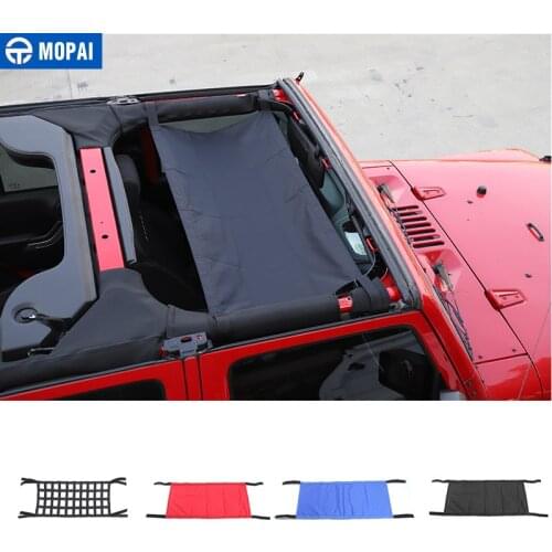 MOPAI Car Roof Cover for Jeep Wrangler Car Top Cargo Net Cover Accessories for Jeep Wrangler JK YJ TJ JK JKU 1987-2020