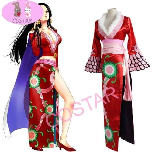 COSTAR Japanese Anime Boa Hancock Female Emperor Cheongsam Cosplay Costume Halloween Party Game Women Dresses Cloak