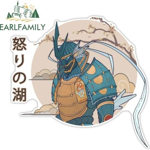 EARLFAMILY 13cm x 12.4cm Car Sticker Samurai Warrior Vinyl Decal for Window Bumper Trunk Stickers JDM Car Accessories