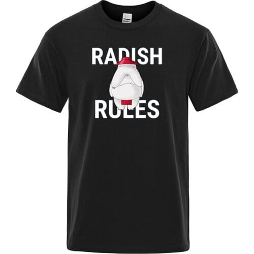 Spirited Away Radish Rules T Shirt Men Hip Hop Short Sleeve Mens T-Shirts Cotton Fashion T-Shirt Casual Tops Summer Sportswear