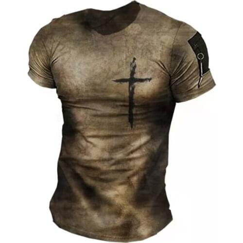 American Casual Print T-shirt Men Street Loose Short-sleeved Shirt Retro Hip-hop Wild Fashion Summer 2021 Hot Sale T Shirt Men