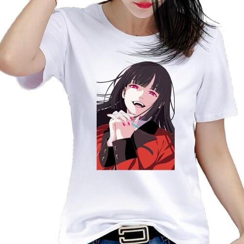 Kakegurui Yumeko Jabami Women T Shirt Anime Girl Aesthetic COSPLAY Costume Poster Printing Graphic Harajuku Girls Ladies Tshirt