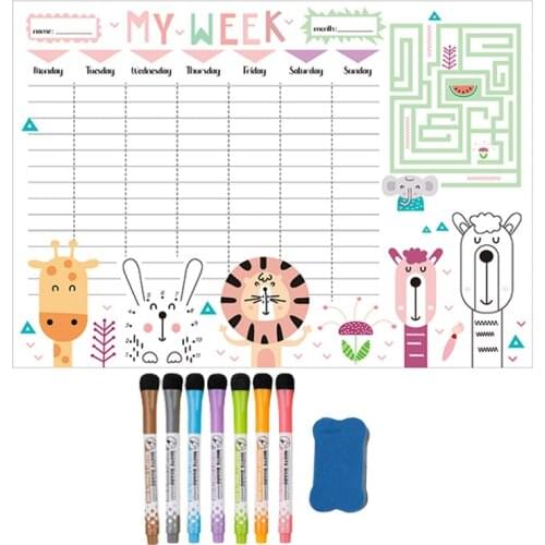 Magnetic Weekly Monthly Planner Calendar Whiteboard Fridge Sticker Message Drawing Dry Erase Sadhu Drawing Sup Board for Notes