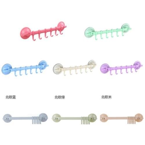Bathroom Kitchen Wall Rack Holder Storage Suction Cups Hook Towel Shelf Shower Plastic Magnetic Hooks