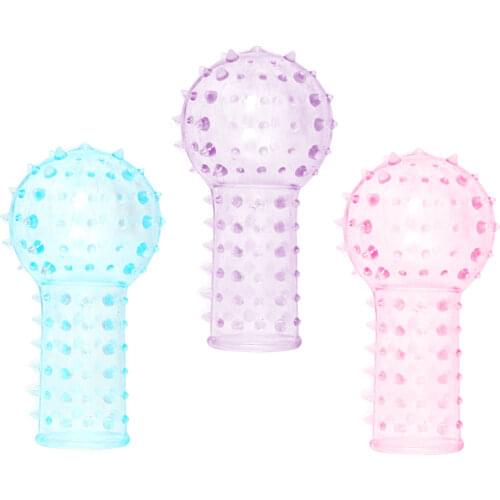 Penis Extension Gloves 3Pcs/Set G-spot Massage Adult Sex Toys for Women Spike Glove Sex Product Barbed Finger Sleeve