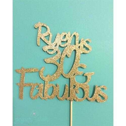 Personalized 30 and Fabulous Cake Topper, 40 and Fabulous cake topper, Custom 50 and Fabulous cake topper, 60 and Fabulous