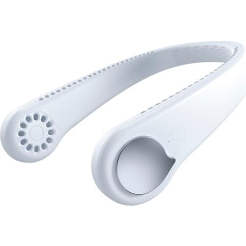 2021 Hanging Neck Cooler Mini Fan 3 Gears USB Rechargeable Portable Air Conditioner 5V Mi 48 Air Outlets 60 Blade Bladeless Fan