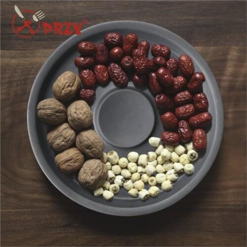 PRZY Dish Mould Silicone Molds Round Cement Plate Cup Fruit Plates SN0036 Silica Gel Water Concrete Dish Handmade Resin