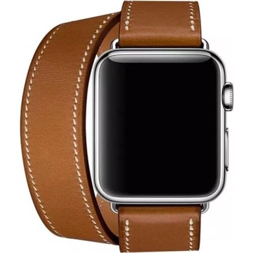 For Apple Watch 6 Band 5 4 3 2 1 Genuine Leather iWatch Bracelet Strap Bands Wristband for Apple Watch Band 44mm 40mm 42mm 38mm