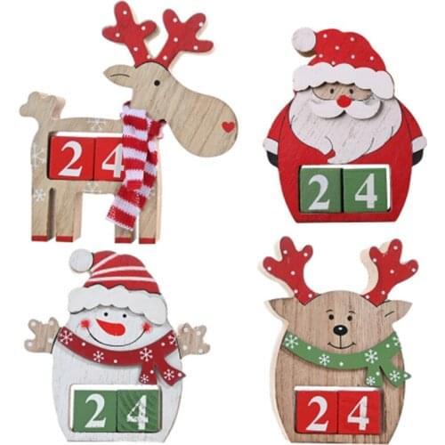 Christmas Decorations New Year Countdown Wooden Ornaments Christmas Decorations for Home Merry Christmas Navidad 2022 Natal Noel