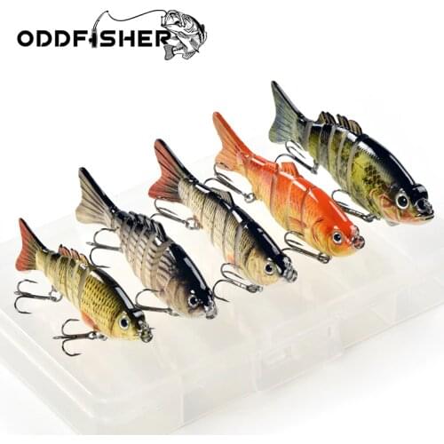 1Set 2 5pcs Fishing Lures Set With Box Multi Segments Jointed Hard Bait Wobblers Swimbait Crankbait Swim Bass For Pike Sinking