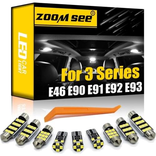 Perfect White Canbus Error Free LED bulb interior dome map indoor light Kit for BMW 3 Series E36 E46 E90 E91 E92 E93 (1990-2013)