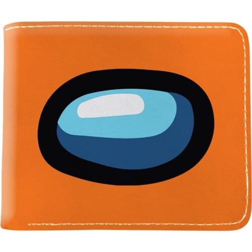 Cartoon Game Crewmate Impostor Wallet Short Purse Whit Coin Pocket Credit Card Holder WM