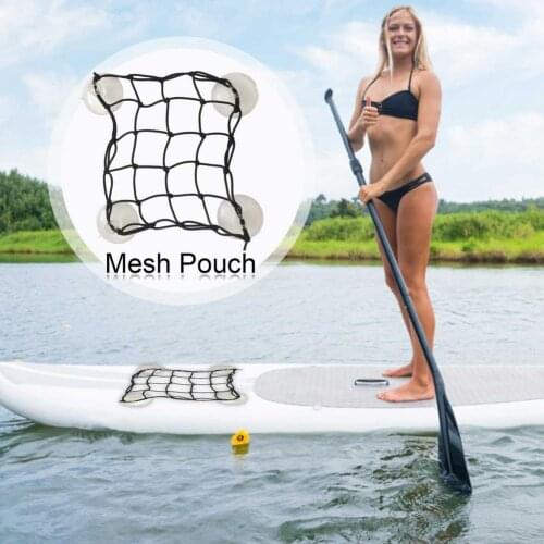 Surf Cargo Net 30x30cm 4 Suction Cups Nylon Net Storage Bag Surfboard Package Mesh Paddle Board Storage Net Boat Accessories