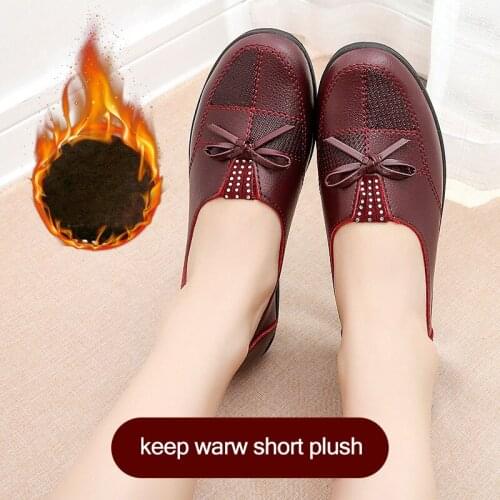 Cheap Shoes Women Leather Flats Female Flats Spring Shoes 2020 Classic Womens Loafers Casual Leather Shoes Mom Flats