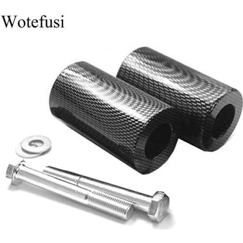 Wotefusi Carbon Black Motorcycle Frame Sliders For 04-08 Yamaha FZ6 High Quality [P365]