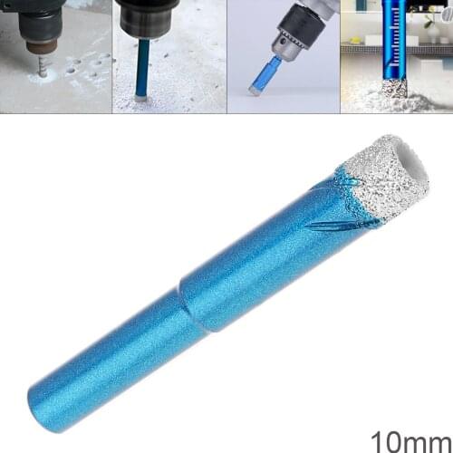10mm High Speed Steel Perforated Drill Electric Drill Hole Drill Bit Granite Marble Dry Hole Puncher Built-in Cooling Wax