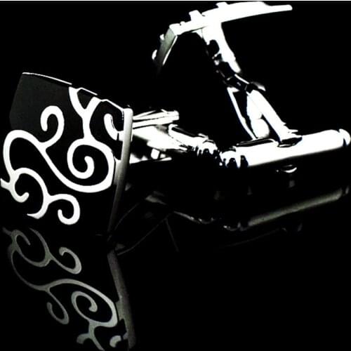 Roman Pattern Paint Enamel Cufflinks Cuff Links Mens French Buttons Jewelry Clothing Accessories