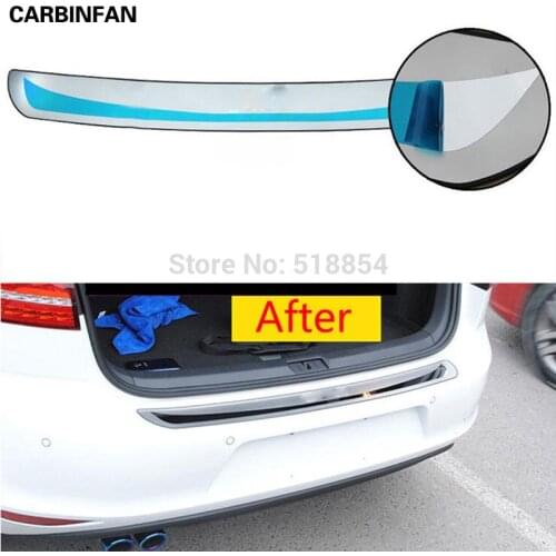 FIT FOR 2013-2017 VW GOLF 7 MK7 REAR BUMPER PROTECTOR STEP PANEL BOOT COVER SILL PLATE TRUNK TRIM OUTER REAR DOOR BUMPER