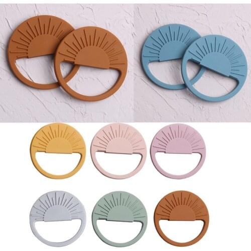 1pc Baby Silicone Teethers Rodent Teething Ring Toddler Newborn Molar Pain Soothing Teething Toy Natural Stop Sucking Thumb Toys