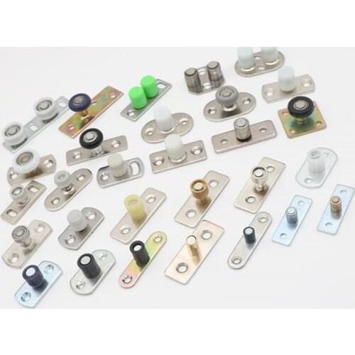 1pc High-speed bearing guide wheel Folding door pulley sliding door lower wheel pulley accessory Positioning double wheel