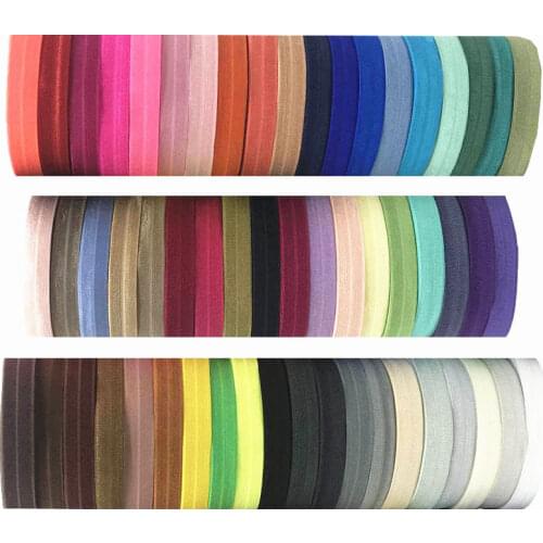 10Yards Good Quality 5/8 Inches Solid Fold Over Elastic Wholesale 16mm FOE Ribbon Webbing for DIY Headwear Hair Accessories
