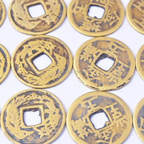 16pcs Feng Shui Coin Lucky Chinese Fortune I Ching High Quality Brass coin SKU:Y1023