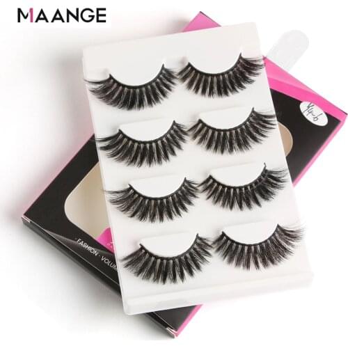 2/4 pairs 3D Mink Lashes Natural False Eyelashes Dramatic Volume Fake Eyelash Silk eyelashes Makeup Beauty Extension Tools